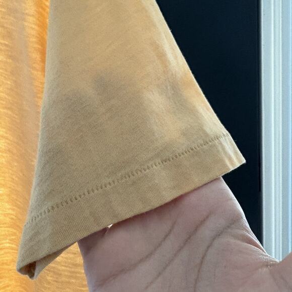 Vintage Paper Thin Distressed Worn Burnout T-Shirt Size L 1980s Yellow Mountain - Picture 4 of 6